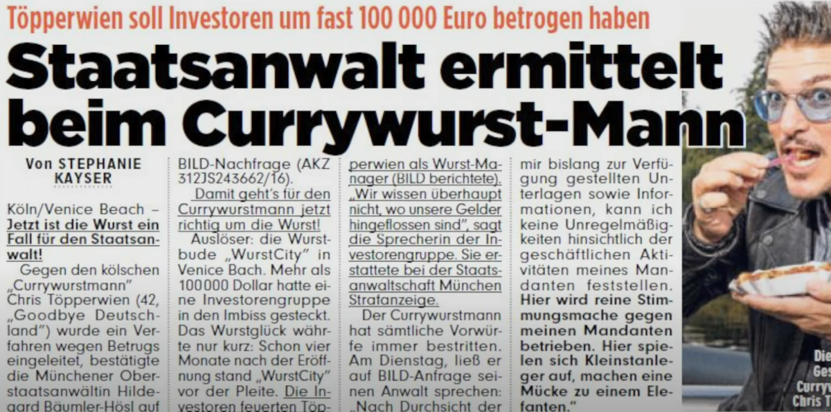 Currywurst Mann Chris T Pperwien In M Nchen Festgenommen Video