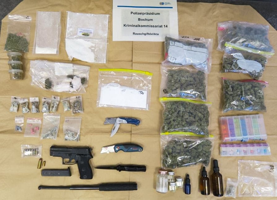 BTM- und Waffenfund in Herne