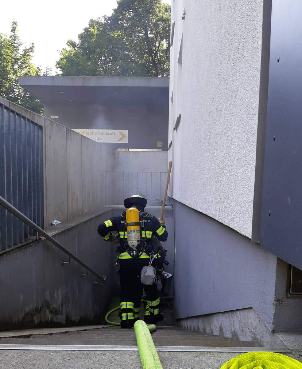 Einsatzfoto Berufsfeuerwehr Mรผnchen.