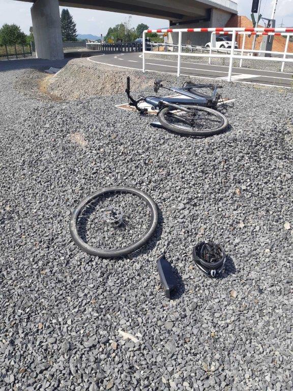 Beschädigtes Fahrrad (Pedelec); Quelle: Bundespolizeiinspektion Kassel