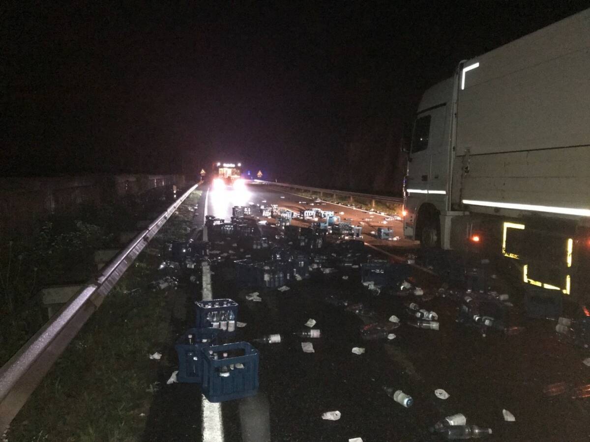 Verlorene Ladung auf der B42