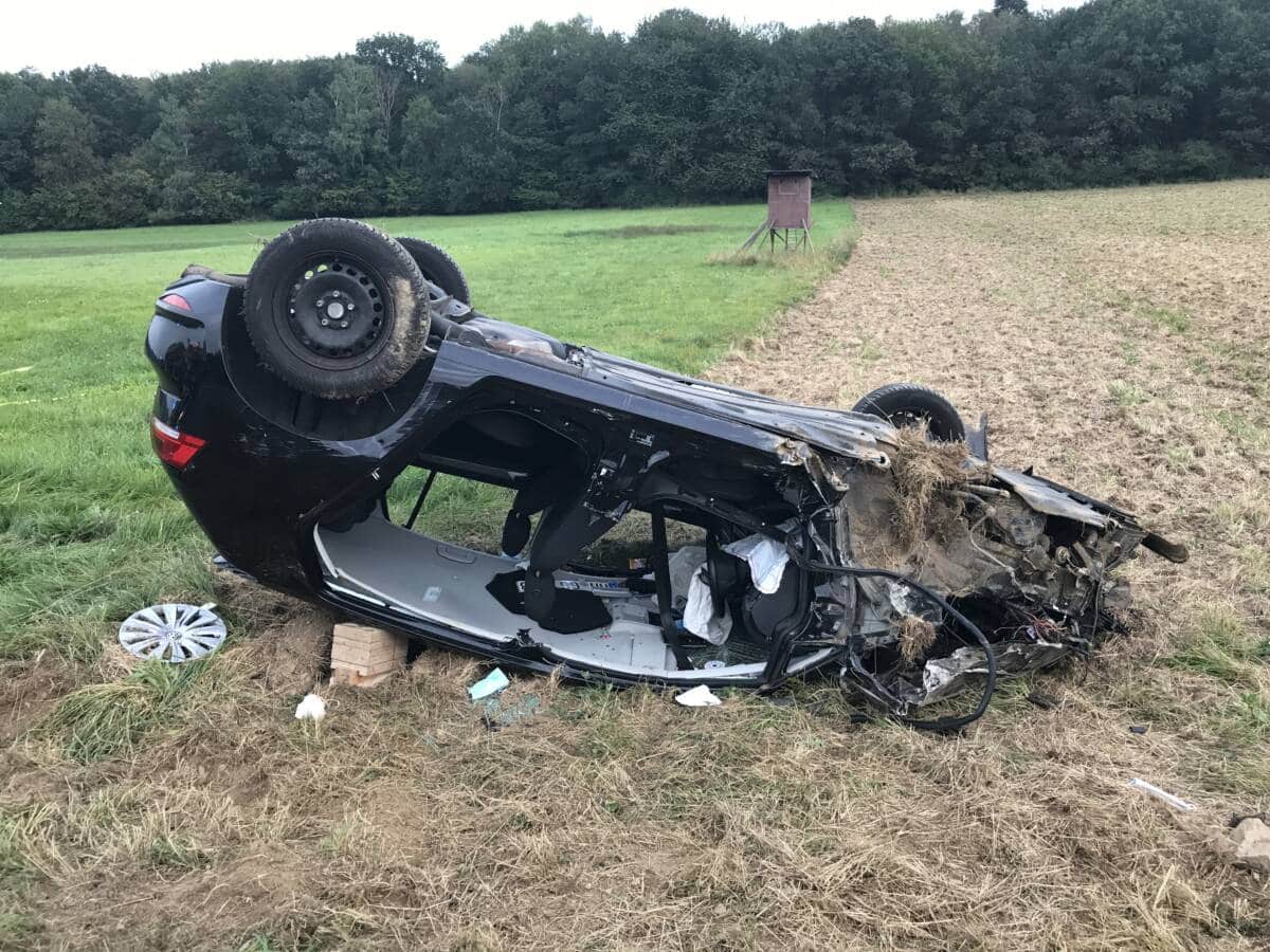 Beteiligtes Fahrzeug des 23-jährigen, schwerverletzten, Fahrers.