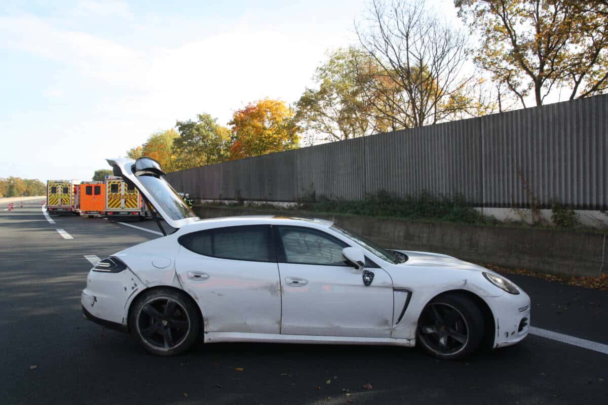 beschädigter Porsche