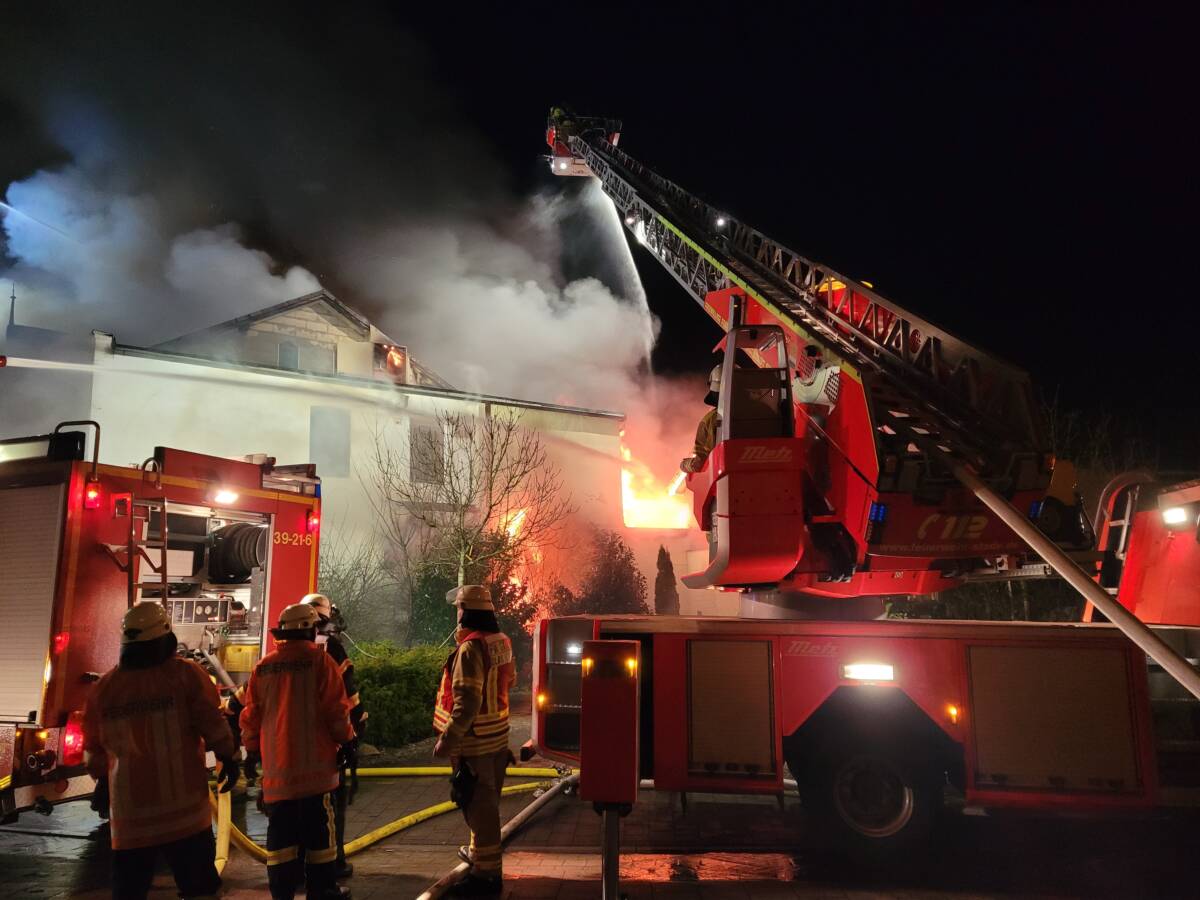 Drehleiter im Einsatz