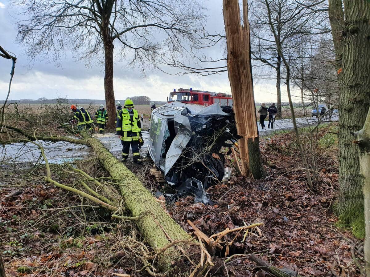 Tiguan an der Unfallstelle