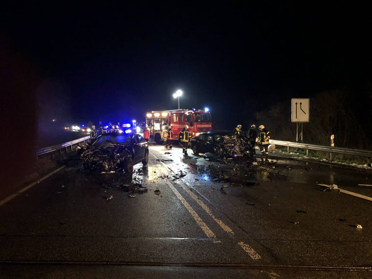 Unfallstelle aus der B 49