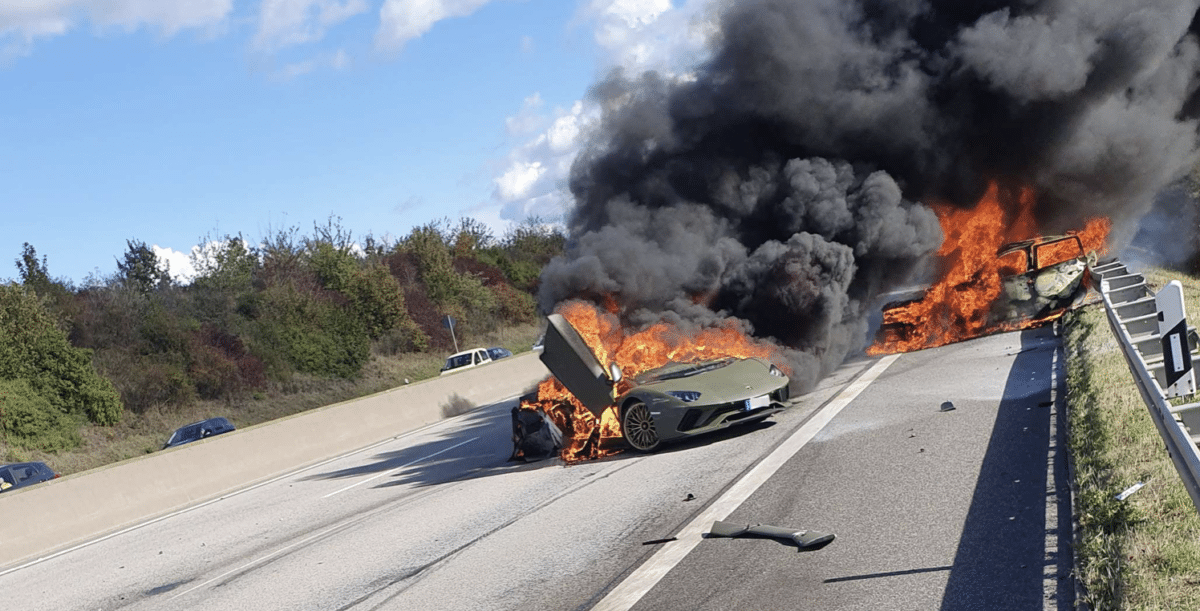 A66 Unfall lambo