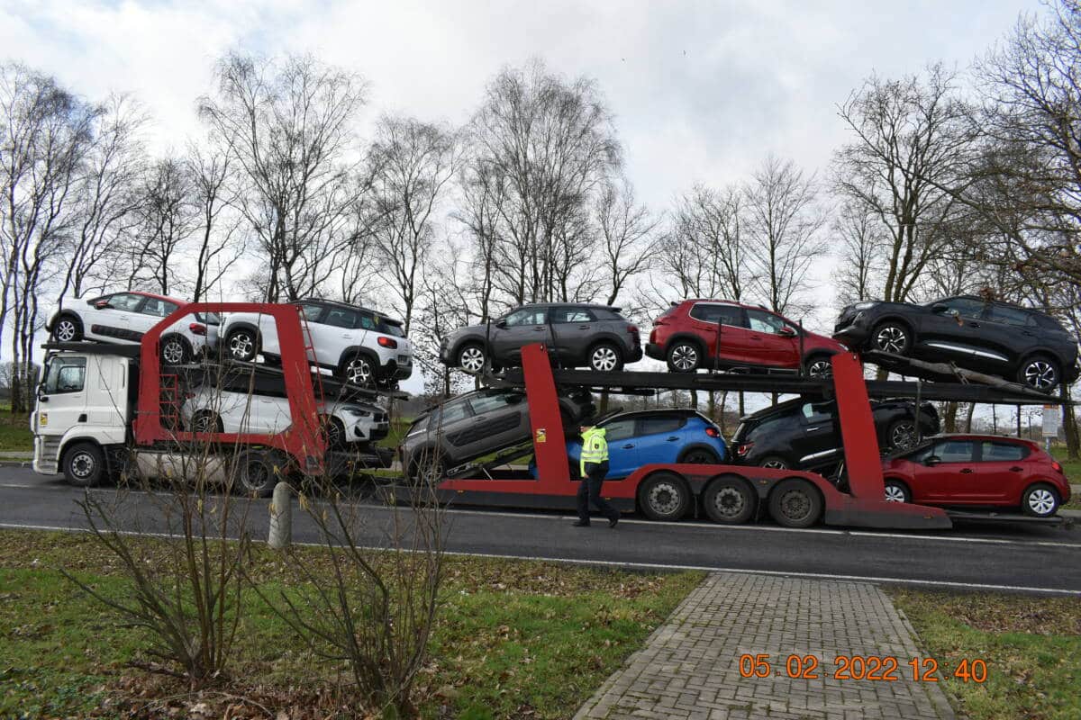 Beanstandeter Autotransporter