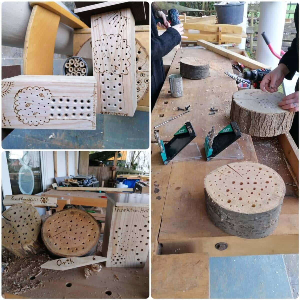 Insektenhotels für die Streuobstwiese Schmidtenhöhe