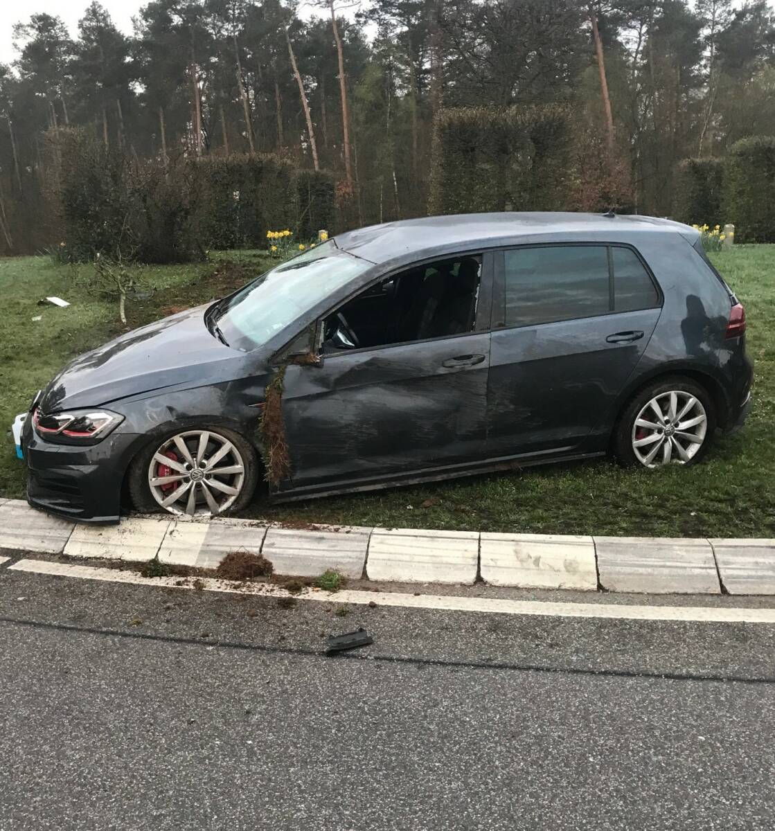Verkehrsunfall am Kreisel