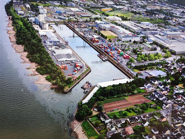 Übersichtsaufnahme Hafen Wallersheim