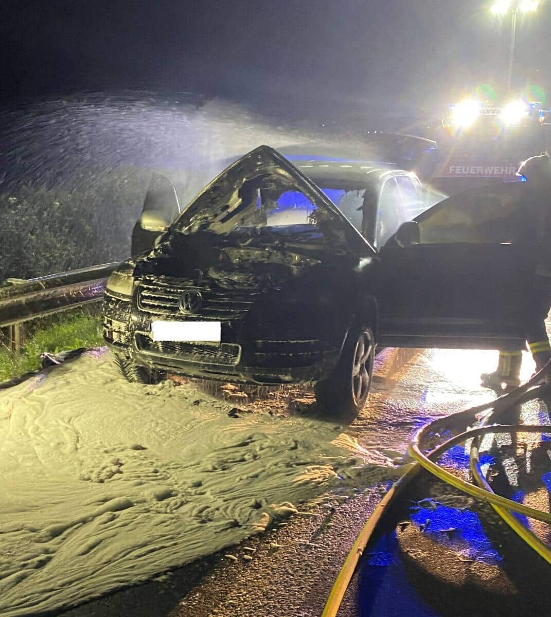 in Brand geratener PKW