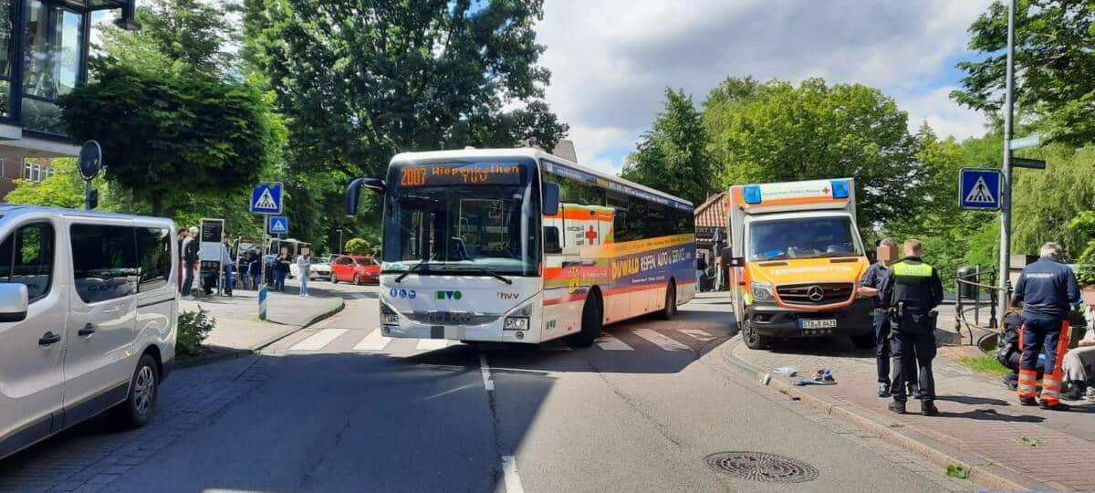 Unfallstelle Bahnhof Stade