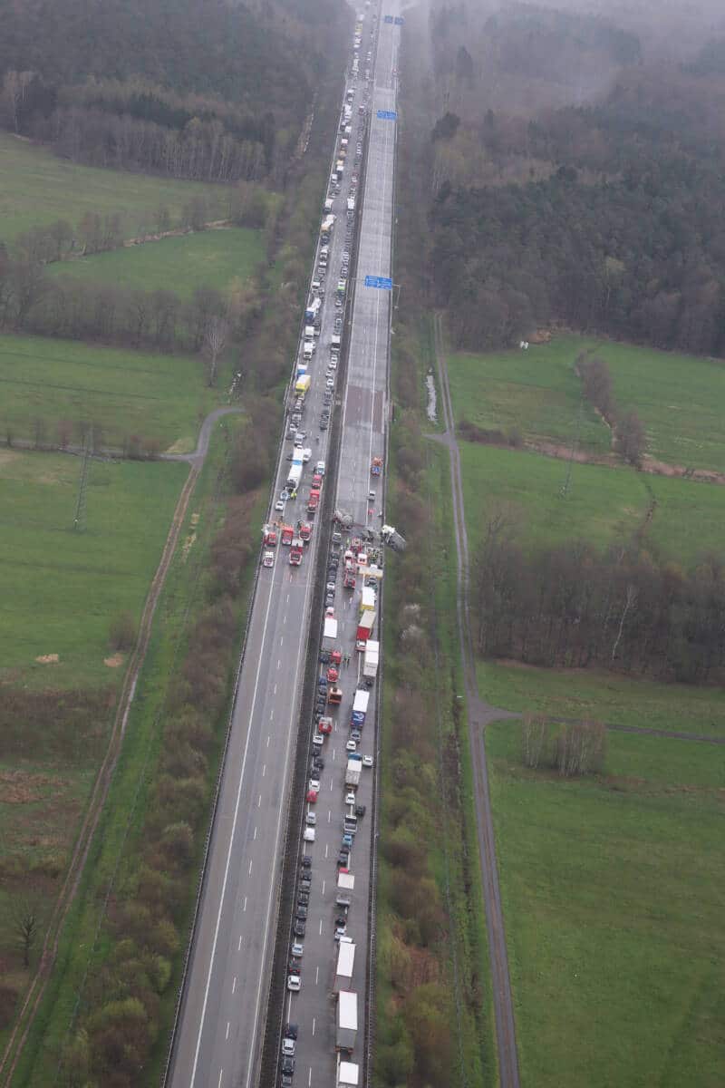 Rettungsgasse (Luftbild)