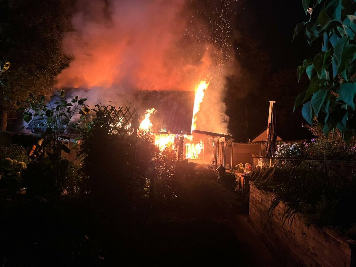 Gartenlaubenbrand in Oberhausen