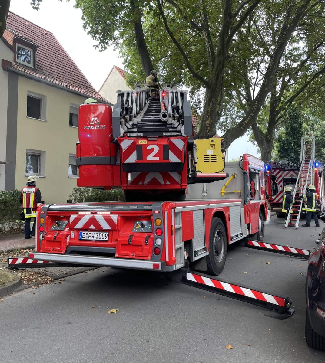 Blick auf die Einsatzstelle. Foto: Feuerwehr Essen