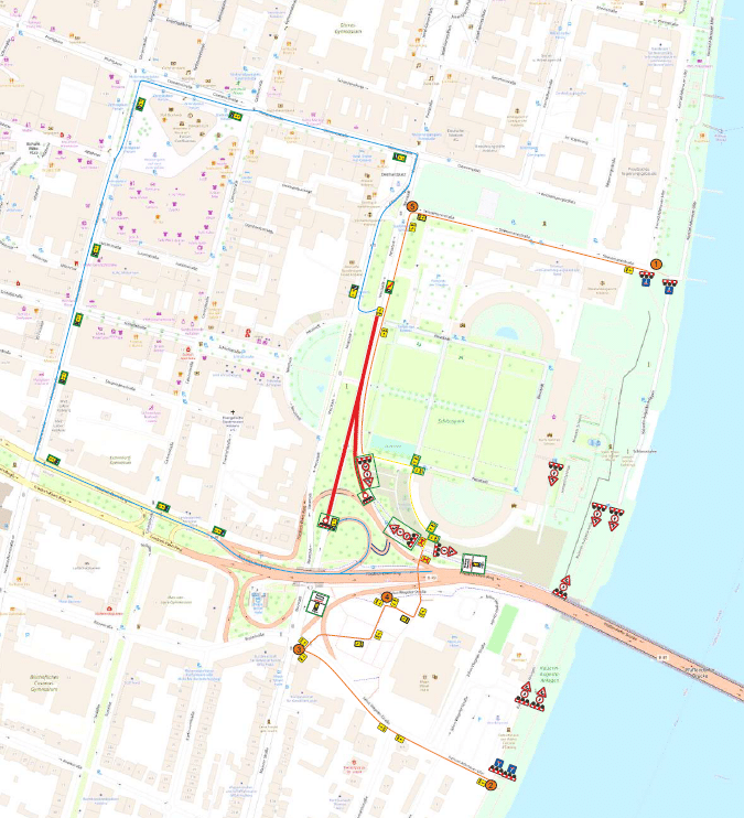 Umleitungsplan Sperrung Abfahrt Neustadt 04.04.