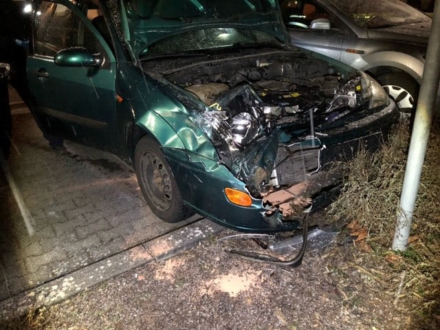 Verkehrsunfall unter Alkoholeinfluss