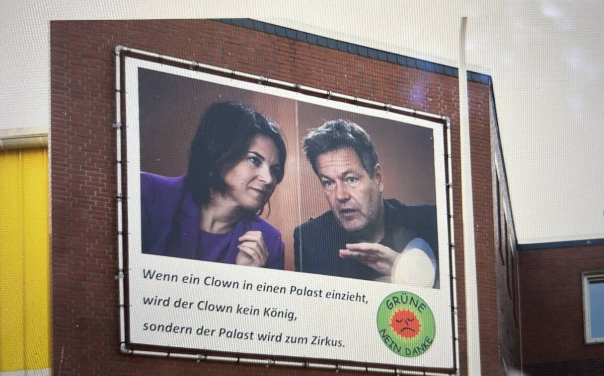 anti grünen plakat