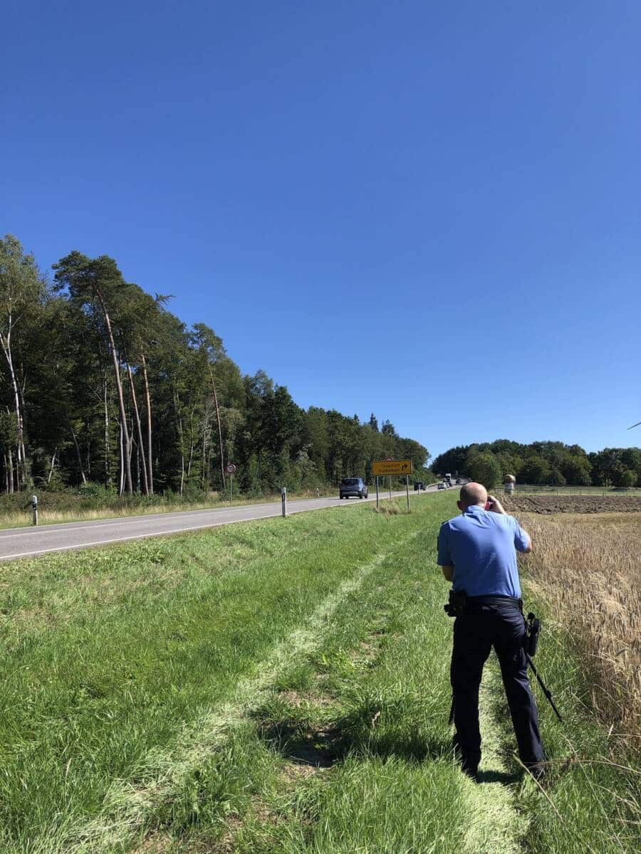 Messbeamter der PI Simmern ROADPOl-Kontrollwoche