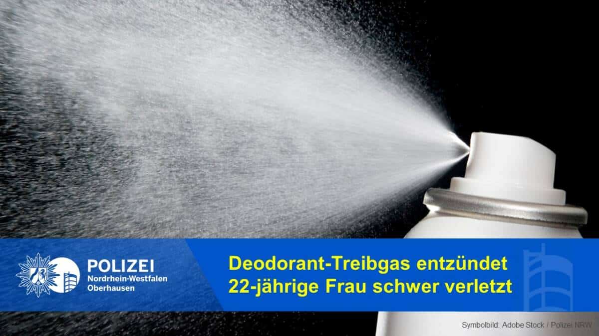 Oberhausen: Deodorant-Treibgas entzündet