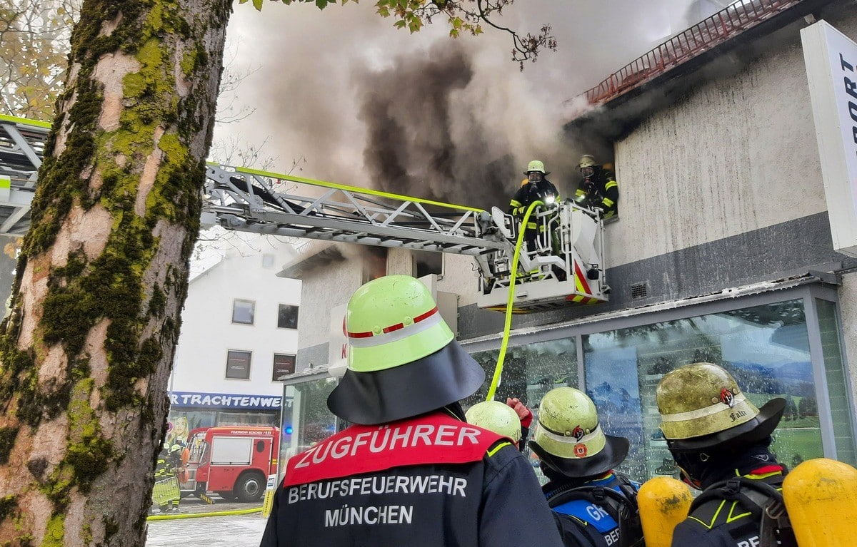 Einsatzfoto Berufsfeuerwehr München.