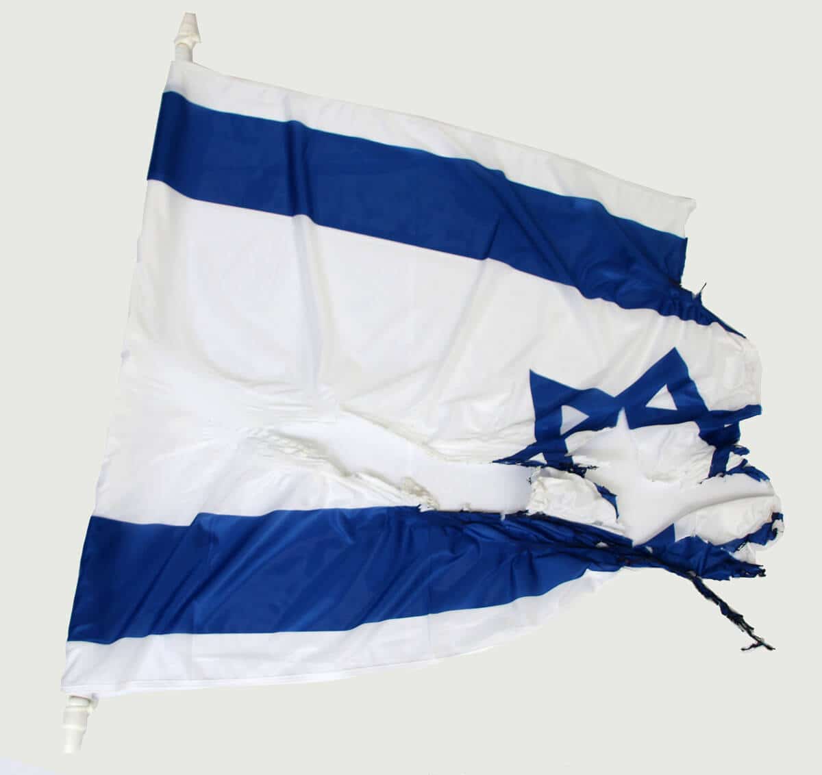 beschädigte Israelische Flagge
