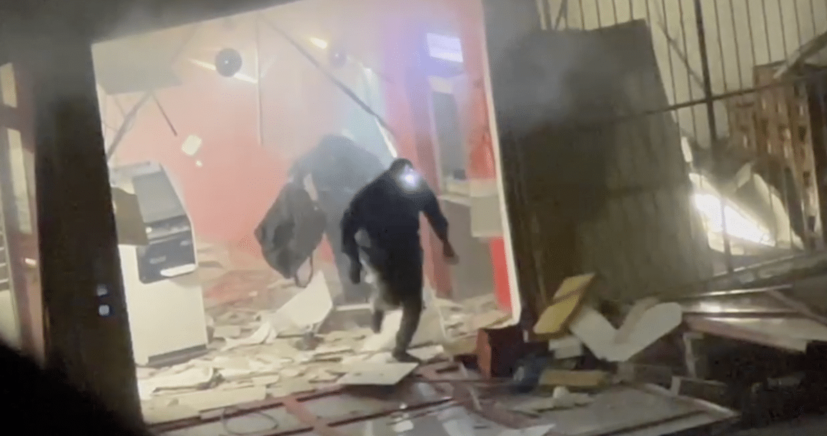 Geldautomatensprengung live gefilmt - Razzia