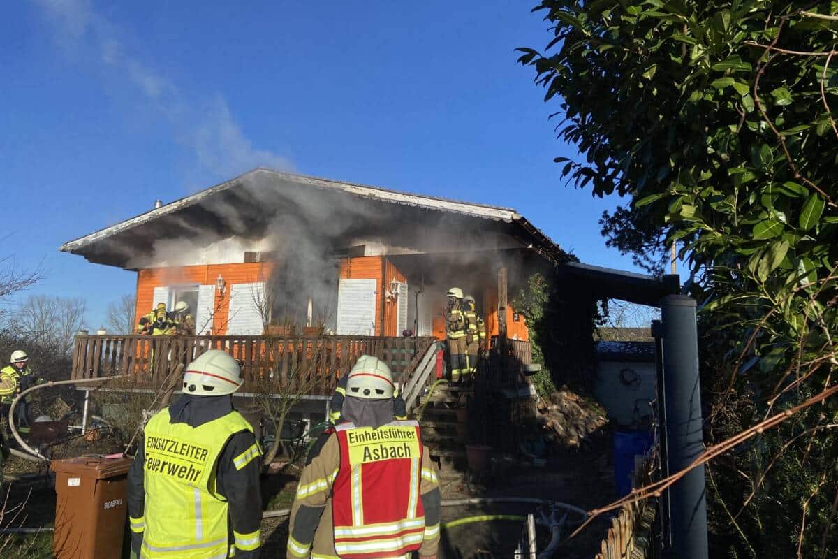 Gebäudebrand in Asbach-Löhe