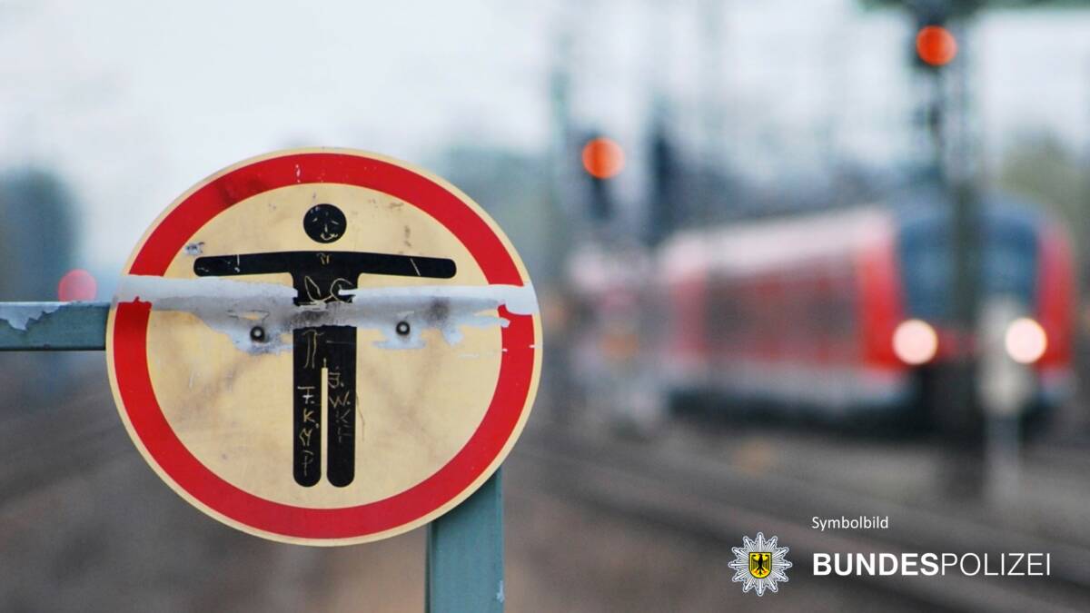 Symbolbild: Aufenthalt im Gleisbereich durch Unberechtigte verboten