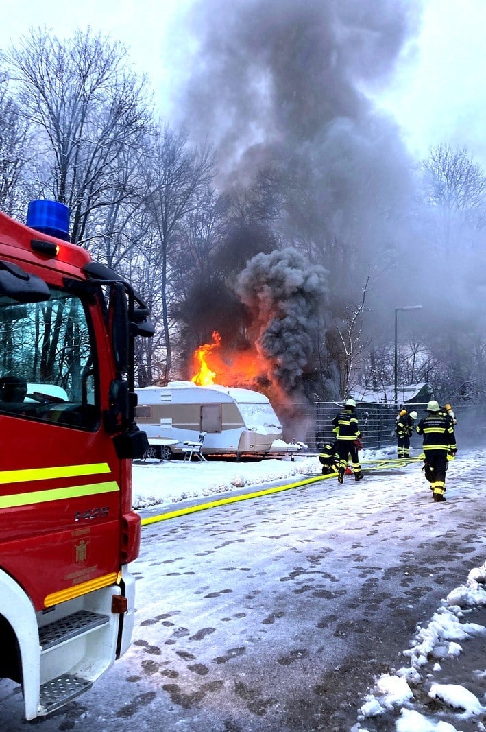 Brand Bauwagen