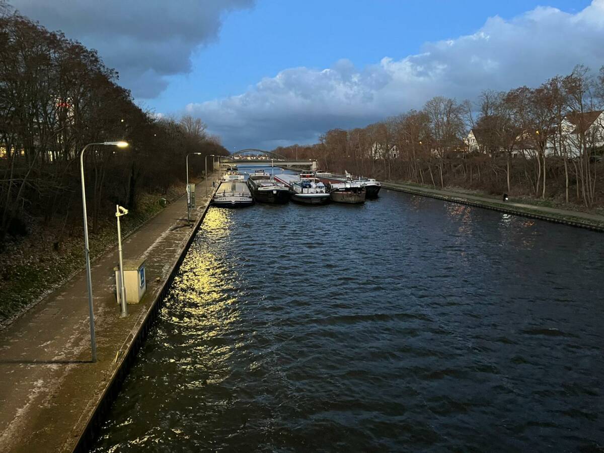 Binnenschiffer-Protest auf dem Mittellandkanal