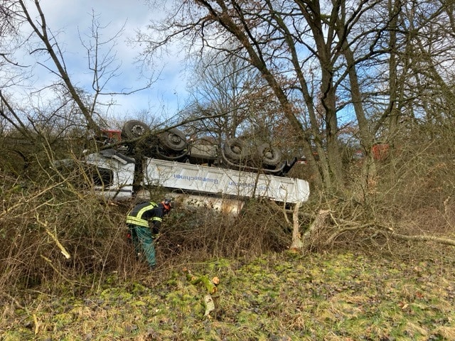 Verunfallter Lkw