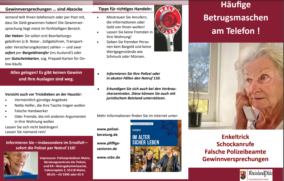 Telefonbetrug Flyer
