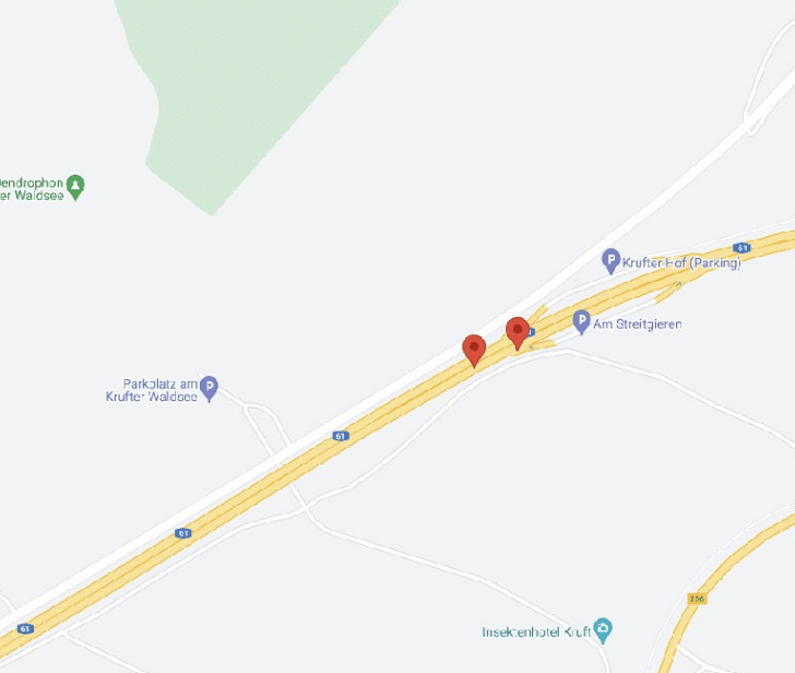A61 Feuerwehreinsatz