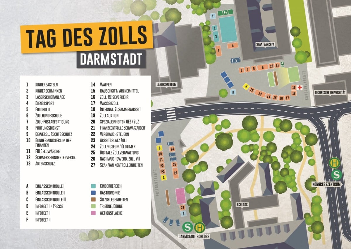 Darmstadt, Tag des Zolls Lageplan