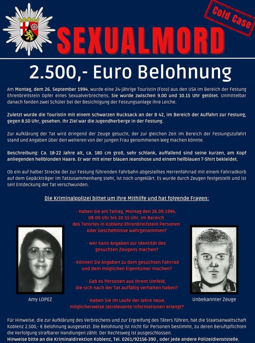 Cold Case Amy Lopez Ehrenbreitstein Mord