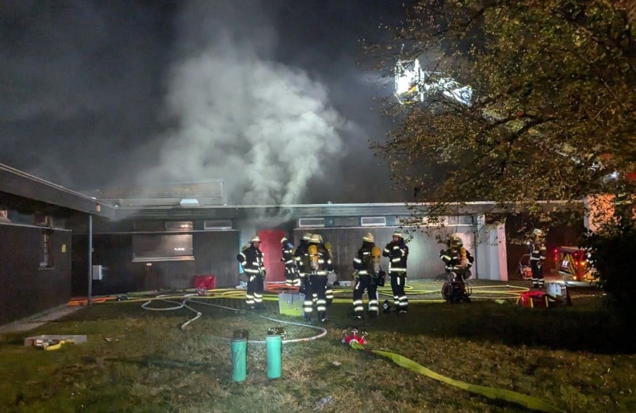 Brand leer stehendes Gebäude