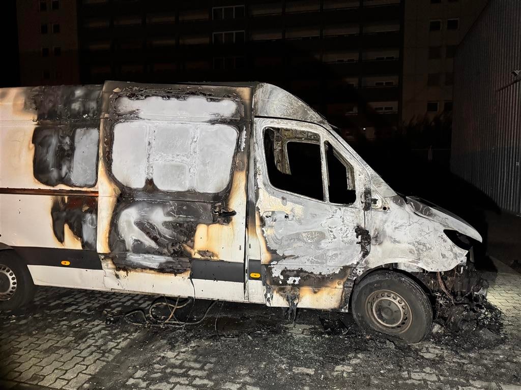 Koblenz Ausgebrannter Transporter