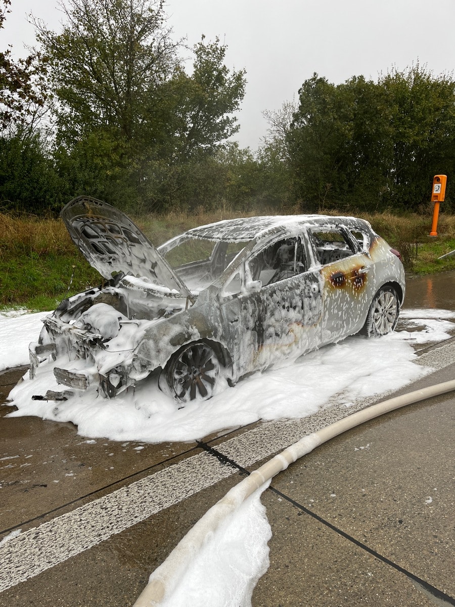 Thรผringen PKW Vollbrand