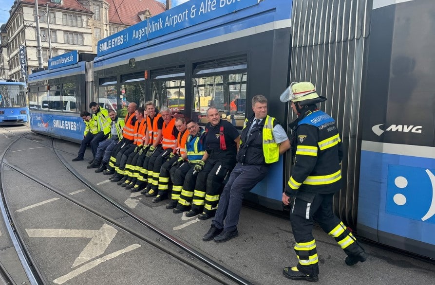 entgleiste Tram