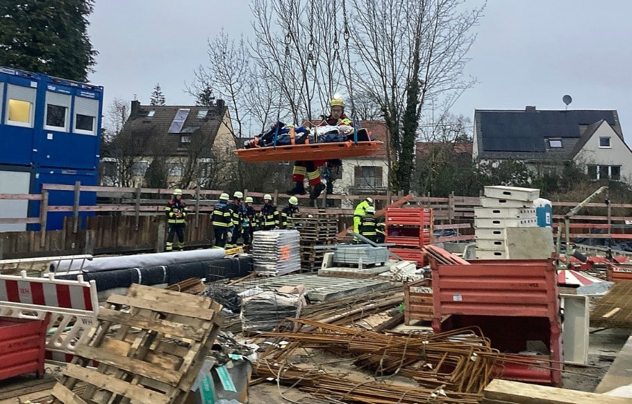 Sturz auf Baustelle
