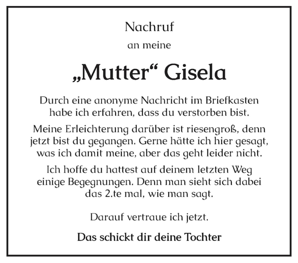 Trauzeranzeige Trier