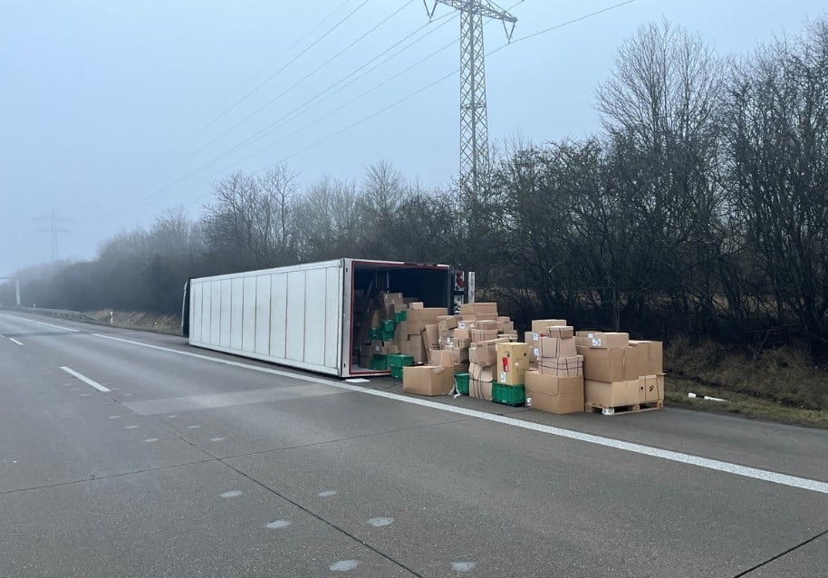LKW umgekippt München