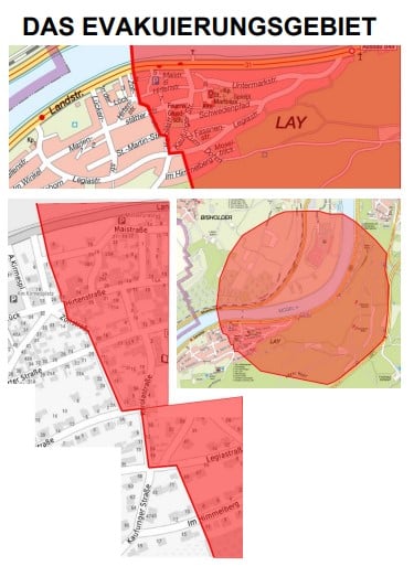Evakuierungsgebiet Koblenz