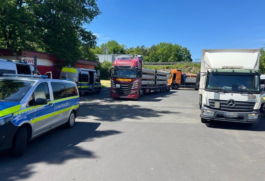 Gießen LKW Konrolle