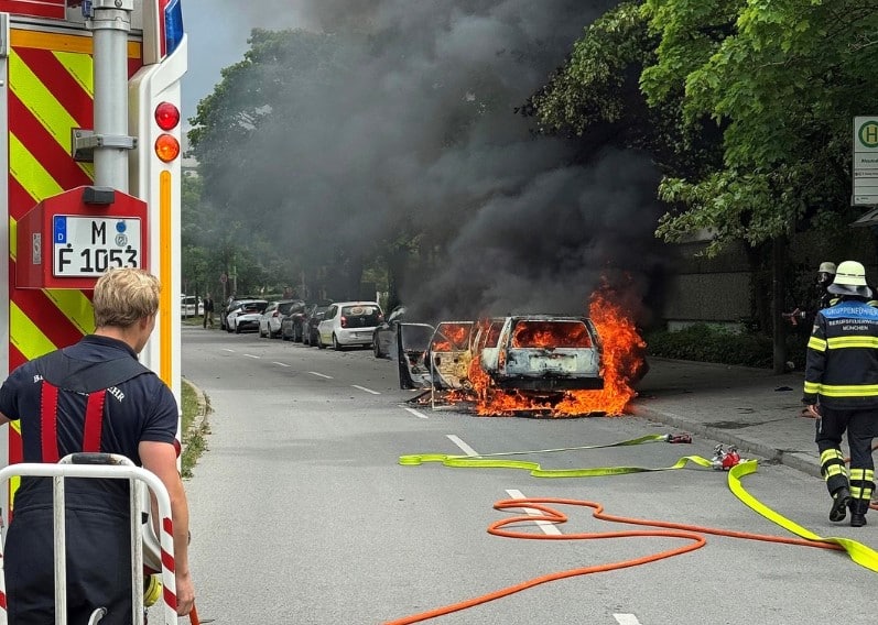 Oldtimer brennt München