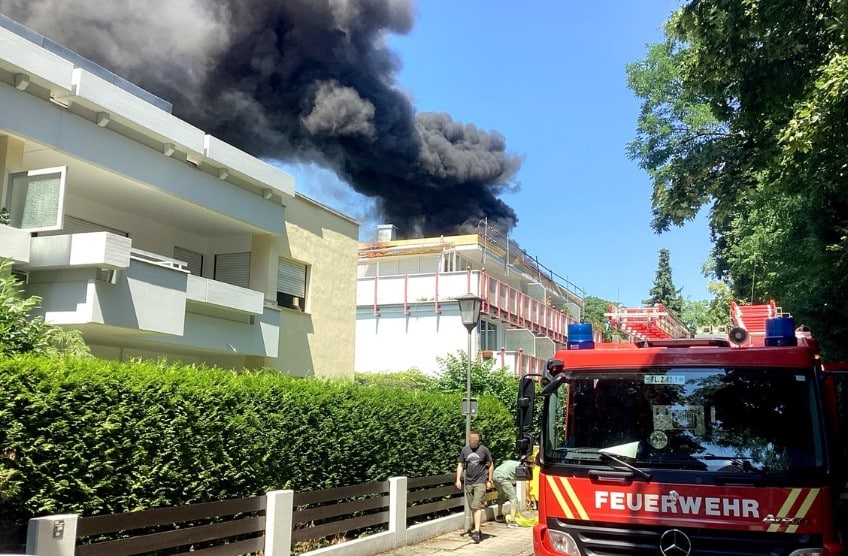 Brand Feuer Feuerwehr Münche