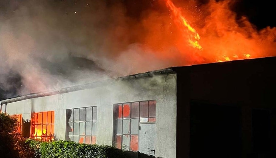 Lagerhallen Großbrand