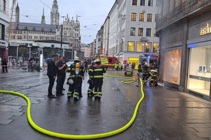 Feuerwehr München Rauch in der Innenstadt